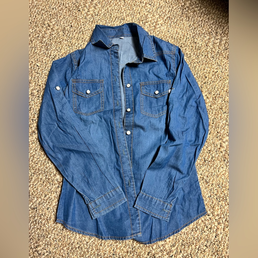 Womens button down denim shirt